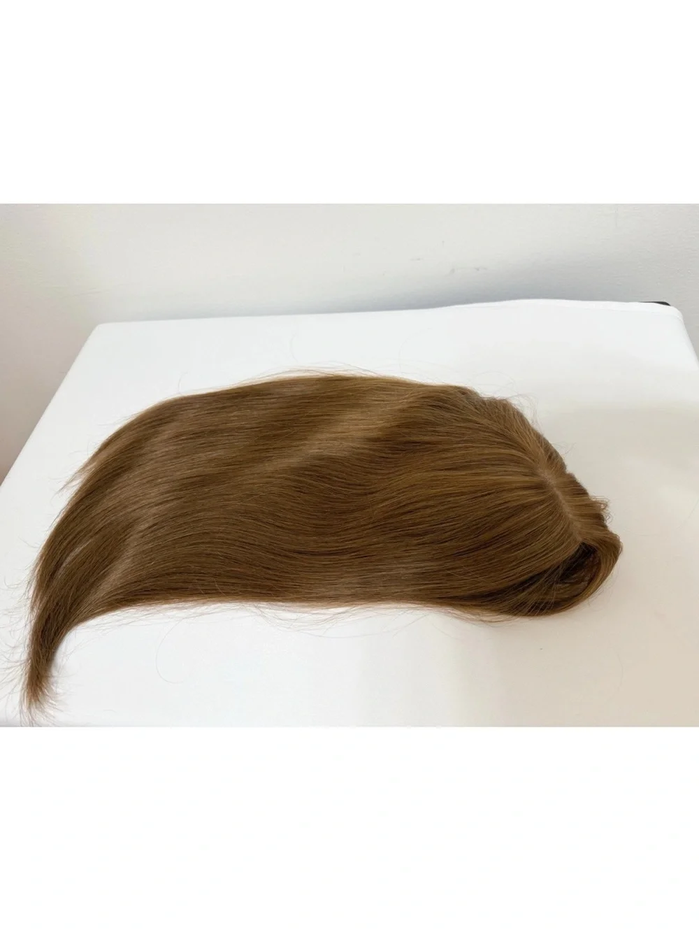 18” ADiva Wig Silk Top Kosher Sheitel Hair Topper Light Brown 100% Human Hair
